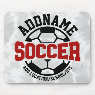 Mousepad Tie-Dye da Equipe do Jogador de Futebol do ADD Per