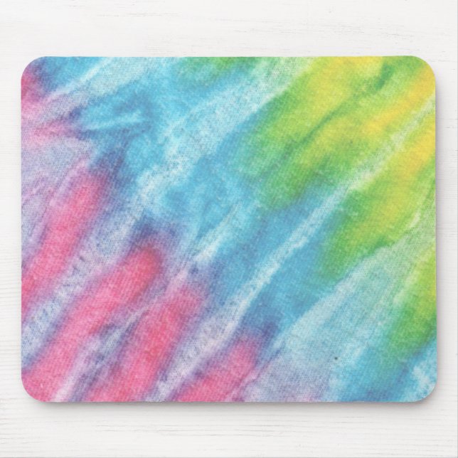 Mousepad Tie Dye Modern Pink Teal Green Boho (Frente)
