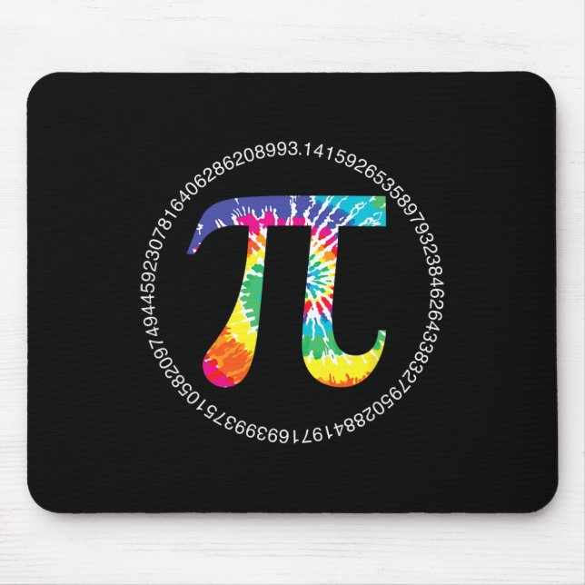 Mousepad Tie Dye Pi Day T Shirt Physics Math Teacher Engine (Frente)