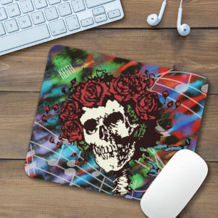 Mousepad Tie Dye Skull com Rosas