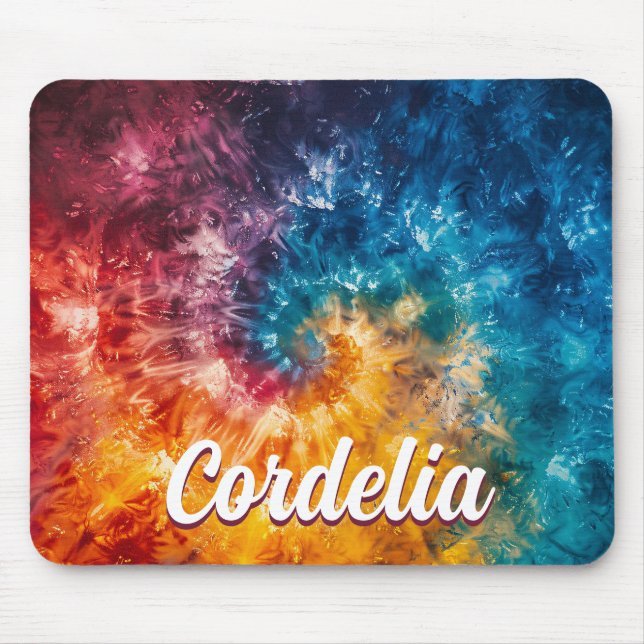 Mousepad Tie Personalizado com Nome Personalizado (Frente)