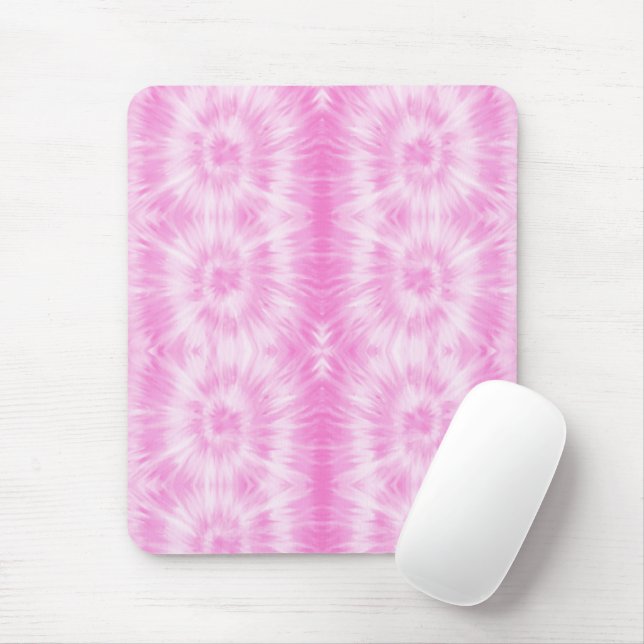 Mousepad Tiedye Pink Spiral Hippie Tie Dye (Com mouse)