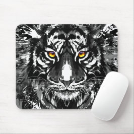 Mousepad Tiger - Desenho do Tigre Preto e Branco