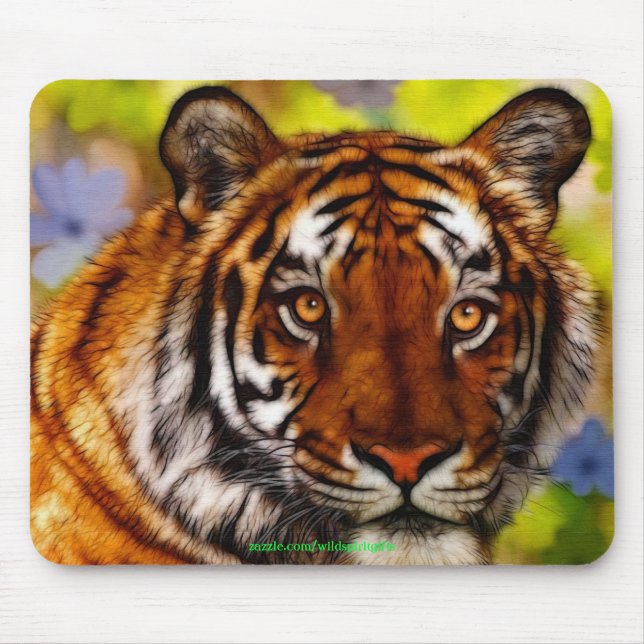Mousepad Tiger Face Wildlife Mousemat (Frente)