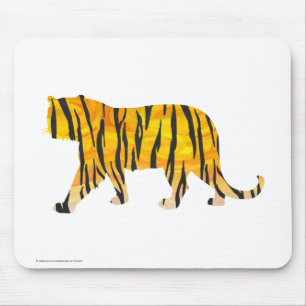 Mousepad Tiger preto e laranja