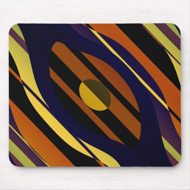 Mousepad Tiger Sunset Orange Black Yellow Blue Padrão (Frente)