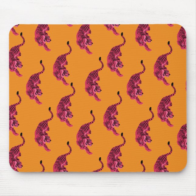 Mousepad Tiger - Vibrant Pink (Frente)