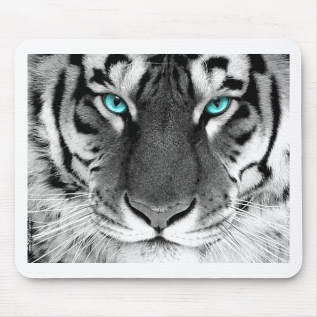 Mousepad Tigre branco preto (Frente)