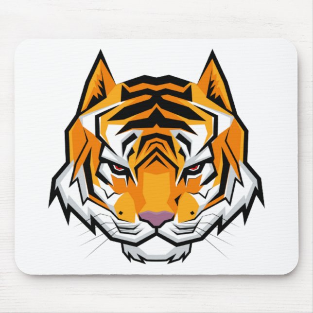 Mousepad Tigre-Cabeça Bravo Moderno (Frente)