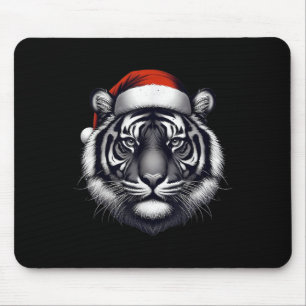 Mousepad Tigre com o Papai Noel Natal Xmas Zoo do Lover