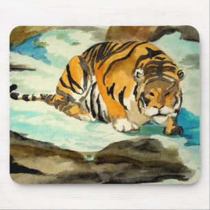 Mousepad Tigre de Aquarela