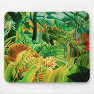 Mousepad Tigre de Henri Rousseau em uma tempestade tropical