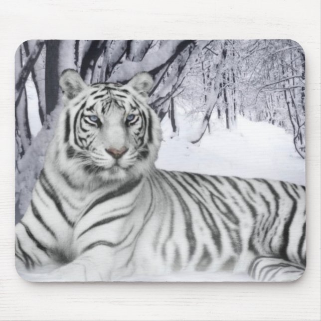 Mousepad Tigre de Neve Branca (Frente)