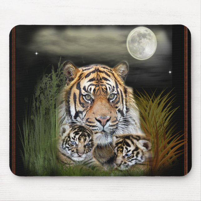 Mousepad Tigre e filhotes (Frente)