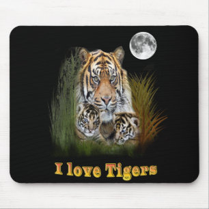 Mousepad Tigre e filhotes de arte