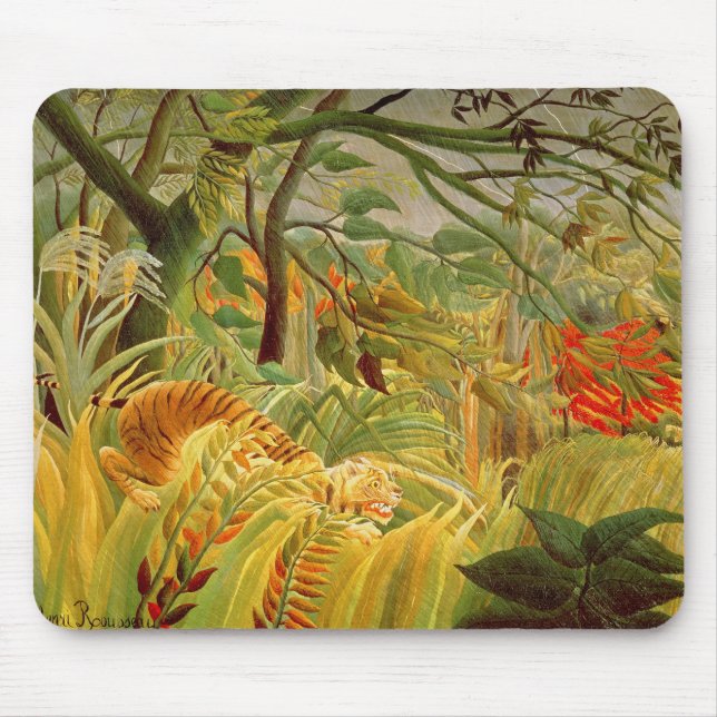 Mousepad Tigre em tempestade tropical 1891 (Frente)