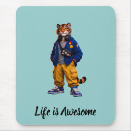 Mousepad Tigre Legal em Arte de Streetwear - Tigre de Estil