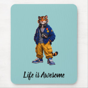 Mousepad Tigre Legal em Arte de Streetwear - Tigre de Estil