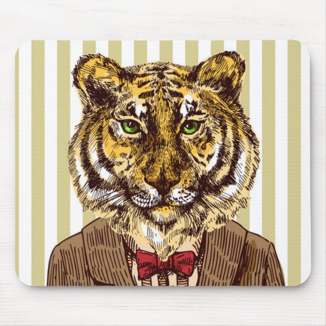Mousepad Tigre no desgaste da noite (Frente)
