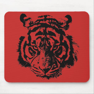 Mousepad Tigre Pop Art Red Black