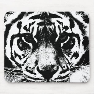 Mousepad Tigre preto e branco