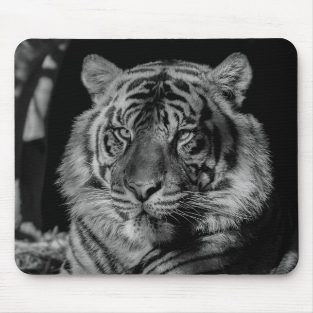 Mousepad Tigre preto e branco (Frente)