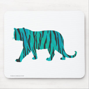 Mousepad Tigre Preto e Estampa Teal