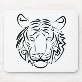 Mousepad Tigre Tribal Negro e Branco