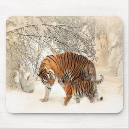 Mousepad tigres na neve
