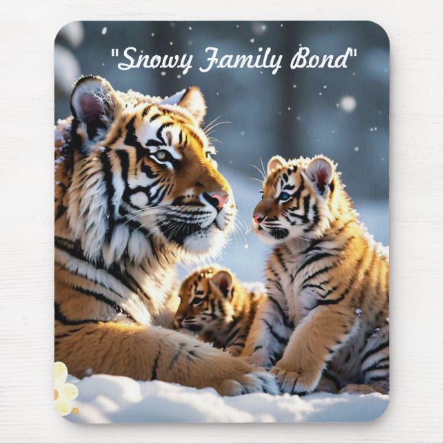 Mousepad "Tigrese na Wonderland de inverno" (Frente)