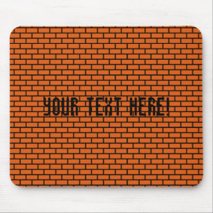 Mousepad tijolo retro de 8 bits, alaranjado