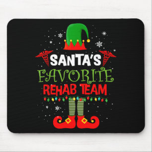 Mousepad Time de Reabilitação Favorito do Papai Noel Elfo T