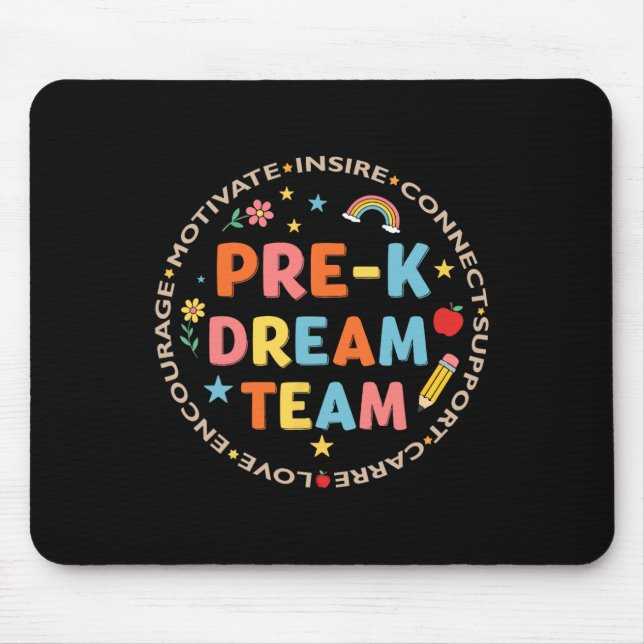 Mousepad Time do Sonho Pré-K Volta às Aulas Professor Cuida (Frente)