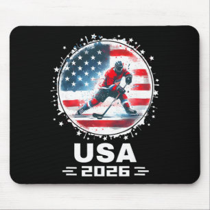 Mousepad Time EUA 2026 Estados Unidos Bandeira Americana Hó