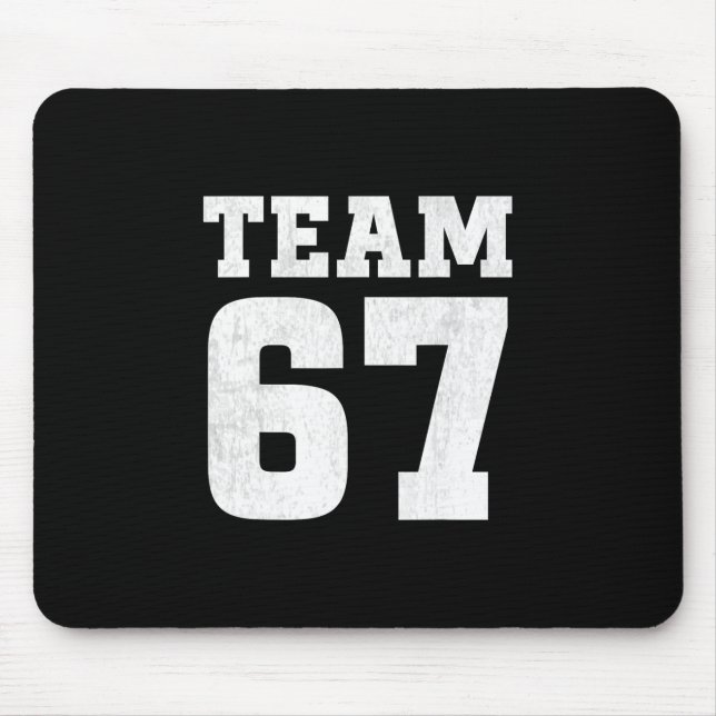 Mousepad Time Seis Sete 6 7 Meme Engraçado Aura 67 Camiseta (Frente)