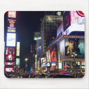 Mousepad Times Square à noite em Manhattan, Nova York