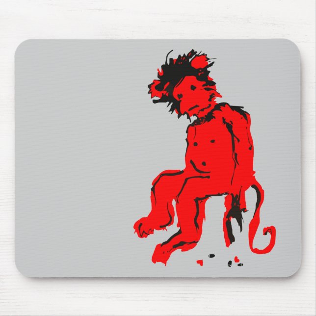 Mousepad tinta de macaco emo (Frente)