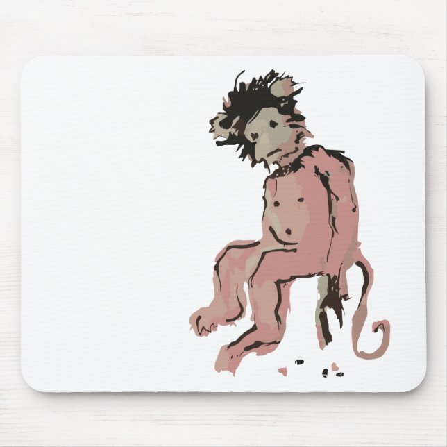 Mousepad tinta de macaco emo (Frente)