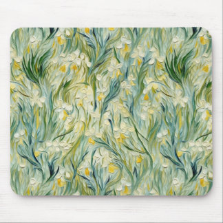 Mousepad Tinta Floral inspirada na Noite Estrelada no estil