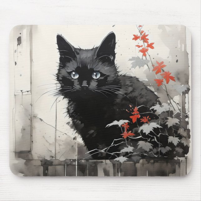 Mousepad Tinta Preta de Gato (Frente)
