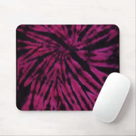 Mousepad Tinta-Roxa Rosa Preto Hippie Padrão Retro Tie-Dye