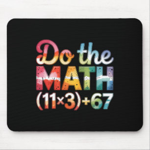 Mousepad Tinta Tie Dye 100 Dias Escola Equação Matemática F