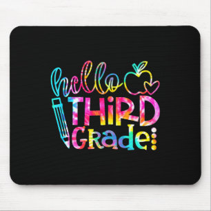 Mousepad Tinta Tie Dye Olá Professor do 3º Ano Aluno Byck P