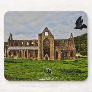 Mousepad Tintern Abbey Cistercian Monastery Scense Pastoral