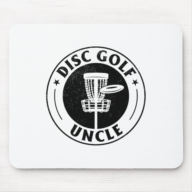 Mousepad Tio de Disc Golf - Tio que joga Disc Golf Placa (Frente)