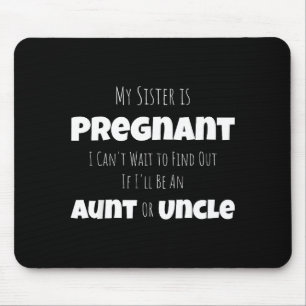 Mousepad Tio Tia Novo Bebê Anúncio Divertido Irmã Gênero