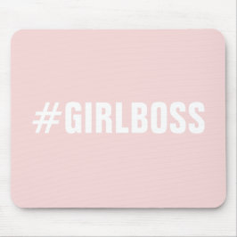 Mousepad Típica de chefe de menina rosa e rosa moderna