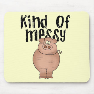 Mousepad Tipo do porco do camiseta desarrumado e dos presen
