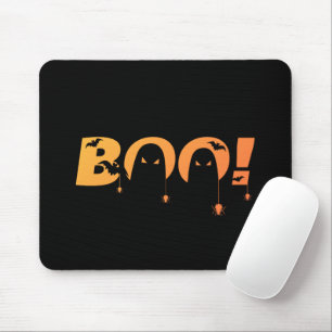 Mousepad Tipografia Assustadora Fofa com Morcegos e Aranhas