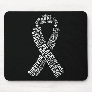 Mousepad Tipografia Cancer de Mama Sensibilização Gráfico R